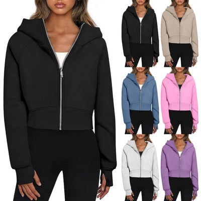 Γυναικείο φούτερ με κουκούλα Casual Soft Fleece Hoody Full Up Hoodie Drop Shipping