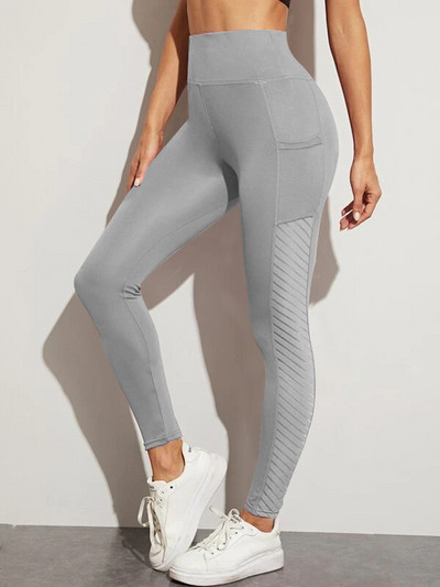 Ženske bešavne ružičaste tajice Sportske ženske fitness džepne tajice Modne ženske tajice visokog struka za teretanu Odjeća za jogu Dropshipping