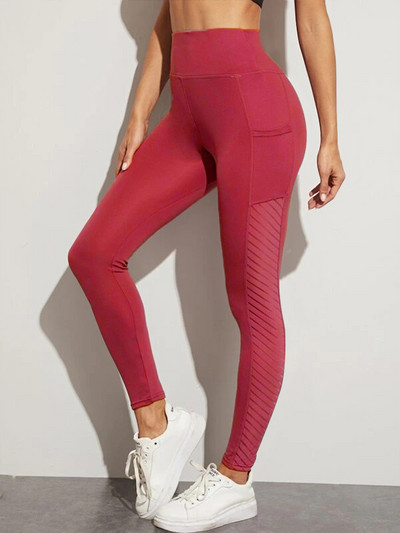 Ženske bešavne ružičaste tajice Sportske ženske fitness džepne tajice Modne ženske tajice visokog struka za teretanu Odjeća za jogu Dropshipping