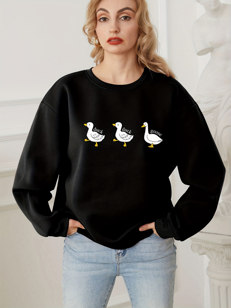 Jesenska ležerna majica s kratkim rukavima za žene Slatki pulover s printom na koži, topli dugi rukavi, majica s kapuljačom s O-izrezom Ženska modna odjeća