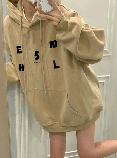 Ležerne debele tople pamučne majice s kapuljačom Y2k High Street Slouch Ženske majice s kapuljačom Sweatshirts Novo za jesen i zimu 2023. Korejska moda