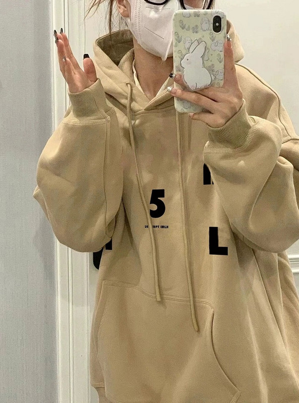 Ležerne debele tople pamučne majice s kapuljačom Y2k High Street Slouch Ženske majice s kapuljačom Sweatshirts Novo za jesen i zimu 2023. Korejska moda