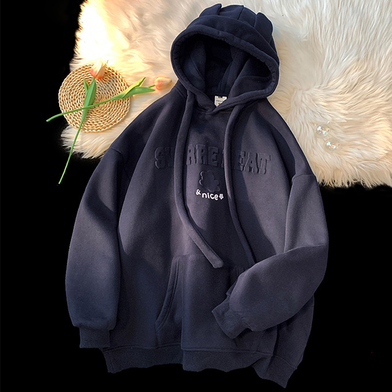 Cute Kawaii Bear Hooded Essentials Γυναικεία κουκούλα Φθινόπωρο Χειμερινό γράμμα εκτύπωσης αφρού Γυναικεία φούτερ με κουκούλα Y2K Streetwear