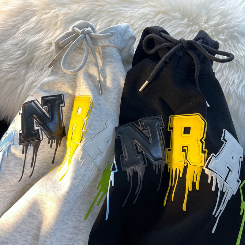 Hoodie s kapuljačom s pjenastim printom slova za žene Univerzalne modne, estetske majice s kapuljačom Cool Tide, posebno za žene za zimu