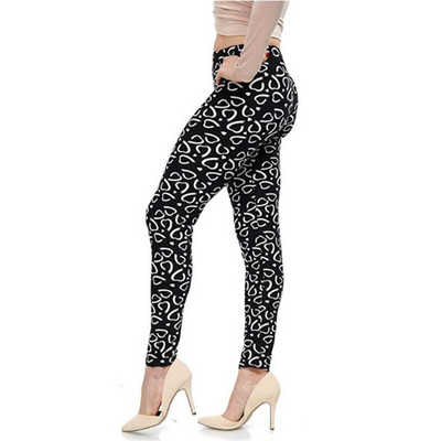 Нов щампован клин с цветя Leggins Push Up Legins Guitar Plaid Thin Nine Gym Pants Модни дамски дрехи Подходящи панталони