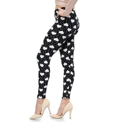 Нов щампован клин с цветя Leggins Push Up Legins Guitar Plaid Thin Nine Gym Pants Модни дамски дрехи Подходящи панталони
