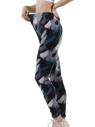 YSDNCHI Κολάν γυμναστικής Stretch High Waist Sports Running Αθλητικά ρούχα Γυναικεία εκτύπωση Παντελόνι γυμναστικής Σέξι παντελόνι