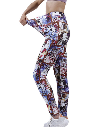 YSDNCHI Κολάν γυμναστικής Stretch High Waist Sports Running Αθλητικά ρούχα Γυναικεία εκτύπωση Παντελόνι γυμναστικής Σέξι παντελόνι