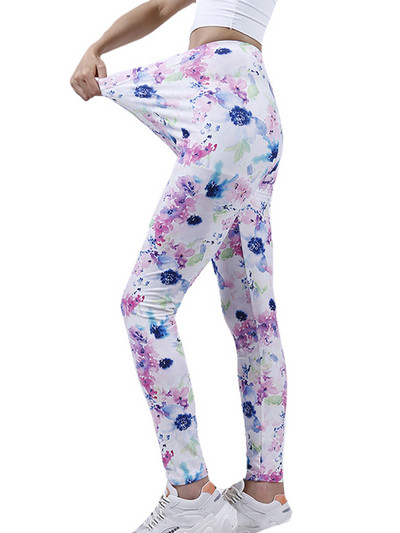 YSDNCHI Κολάν γυμναστικής Stretch High Waist Sports Running Αθλητικά ρούχα Γυναικεία εκτύπωση Παντελόνι γυμναστικής Σέξι παντελόνι