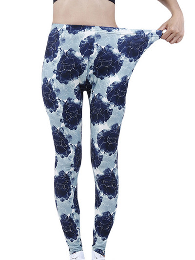 YSDNCHI Κολάν Hot Γυναικεία Έγχρωμη Επιστολή Στυλ εκτύπωσης Μόδα Lady Skinny Stretch Leggins Fitness Παντελόνι υψηλής ελαστικότητας