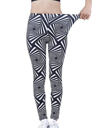 YSDNCHI Κολάν Hot Γυναικεία Έγχρωμη Επιστολή Στυλ εκτύπωσης Μόδα Lady Skinny Stretch Leggins Fitness Παντελόνι υψηλής ελαστικότητας