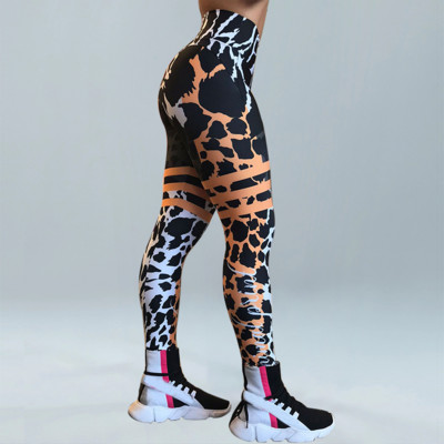 Αθλητικά κολάν Γυναικεία παντελόνια γιόγκα Προπόνηση Ρούχα γυμναστικής Τζόκινγκ Καλσόν γυμναστικής για τρέξιμο Stretch print Αθλητικά κολάν Λεπτά