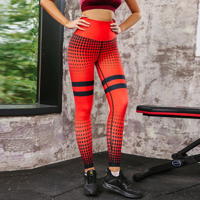 Αθλητικά κολάν Γυναικεία παντελόνια γιόγκα Προπόνηση Ρούχα γυμναστικής Τζόκινγκ Καλσόν γυμναστικής για τρέξιμο Stretch print Αθλητικά κολάν Λεπτά