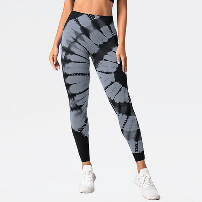 Γραβάτα Dye Leggings Workout Σέξι μαύρο ροζ ουράνιο τόξο ψηλόμεσο παντελόνι γιόγκα Scrunch Butt Lifting Ελαστικό καλσόν Παντελόνι γυμναστικής