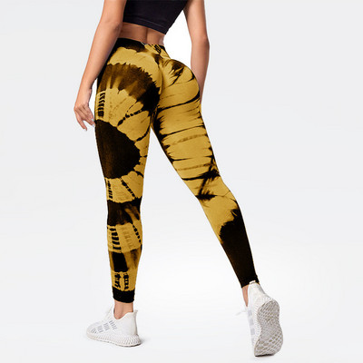 Γραβάτα Dye Leggings Workout Σέξι μαύρο ροζ ουράνιο τόξο ψηλόμεσο παντελόνι γιόγκα Scrunch Butt Lifting Ελαστικό καλσόν Παντελόνι γυμναστικής
