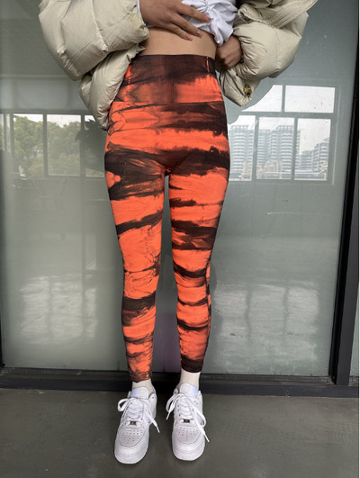 Γραβάτα Dye Leggings Workout Σέξι μαύρο ροζ ουράνιο τόξο ψηλόμεσο παντελόνι γιόγκα Scrunch Butt Lifting Ελαστικό καλσόν Παντελόνι γυμναστικής
