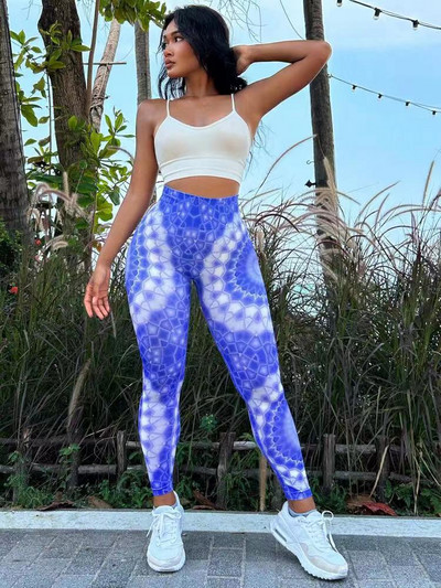 Γραβάτα Dye Leggings Workout Σέξι μαύρο ροζ ουράνιο τόξο ψηλόμεσο παντελόνι γιόγκα Scrunch Butt Lifting Ελαστικό καλσόν Παντελόνι γυμναστικής