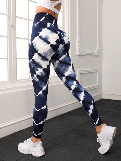 Γραβάτα Dye Leggings Workout Σέξι μαύρο ροζ ουράνιο τόξο ψηλόμεσο παντελόνι γιόγκα Scrunch Butt Lifting Ελαστικό καλσόν Παντελόνι γυμναστικής