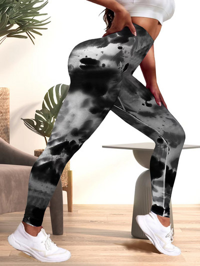 Γραβάτα Dye Leggings Workout Σέξι μαύρο ροζ ουράνιο τόξο ψηλόμεσο παντελόνι γιόγκα Scrunch Butt Lifting Ελαστικό καλσόν Παντελόνι γυμναστικής