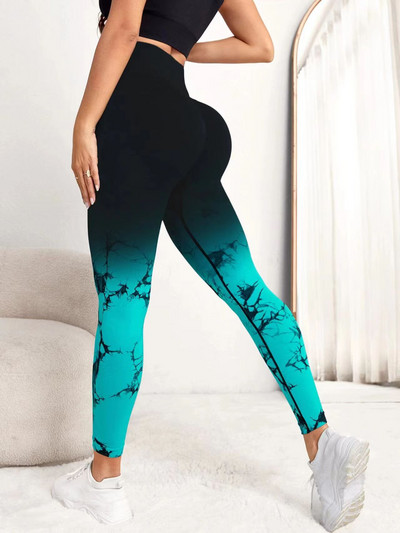 Γραβάτα Dye Leggings Workout Σέξι μαύρο ροζ ουράνιο τόξο ψηλόμεσο παντελόνι γιόγκα Scrunch Butt Lifting Ελαστικό καλσόν Παντελόνι γυμναστικής