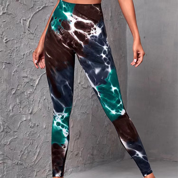 Γραβάτα Dye Leggings Workout Σέξι μαύρο ροζ ουράνιο τόξο ψηλόμεσο παντελόνι γιόγκα Scrunch Butt Lifting Ελαστικό καλσόν Παντελόνι γυμναστικής