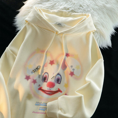 Vintage American Graffiti Harajuku Hoodies Γυναικείες μπλούζες με κουκούλα φθινοπώρου και χειμώνα με κουκούλα κλόουν Γυναικεία κουκούλα με κουκούλα