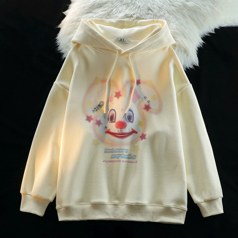 Vintage American Graffiti Harajuku majice s kapuljačom Ženske jesenske i zimske majice s kapuljačom Debele majice s kapuljačom s kapuljačom za žene