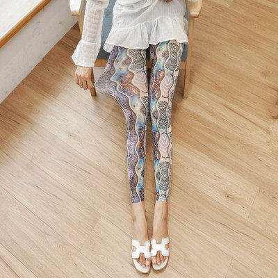 Καλοκαιρινό λεπτό διχτυωτό κολάν μεγάλο ελαστικό σέξι διάφανο γυναικείο παντελόνι δροσερό αναπνεύσιμο μεταξωτό παντελόνι