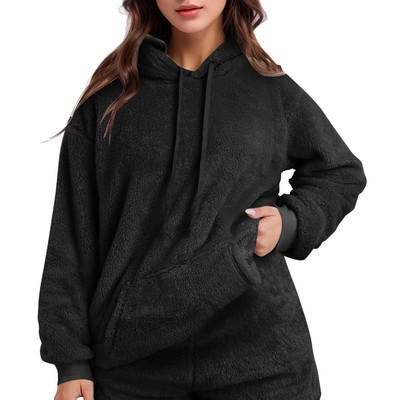 Flis majice s kapuljačom Ženske jesenske zimske plišane tople pahuljaste majice s kapuljačom Opuštena debela majica s kapuljačom Harajuku korejski baršunasti pulover