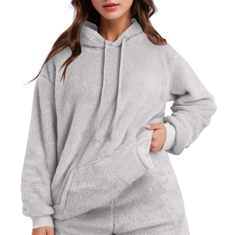 Flis majice s kapuljačom Ženske jesenske zimske plišane tople pahuljaste majice s kapuljačom Opuštena debela majica s kapuljačom Harajuku korejski baršunasti pulover