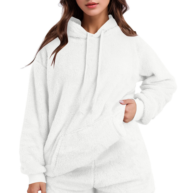 Flis majice s kapuljačom Ženske jesenske zimske plišane tople pahuljaste majice s kapuljačom Opuštena debela majica s kapuljačom Harajuku korejski baršunasti pulover