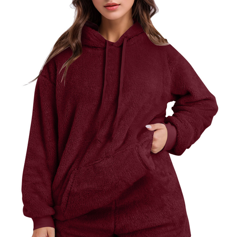 Flis majice s kapuljačom Ženske jesenske zimske plišane tople pahuljaste majice s kapuljačom Opuštena debela majica s kapuljačom Harajuku korejski baršunasti pulover