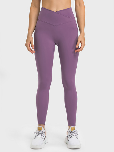 Nepoagym 25" Γυναικεία κολάν γιόγκα χωρίς μπροστινή ραφή με πλαϊνές τσέπες σταυρωτή μέση προπόνηση Κολάν γυμναστικής αθλητικό παντελόνι για τρέξιμο