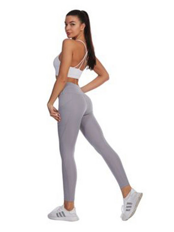Τσέπες με ψηλό κολάν Γυναικεία αθλητικά παντελόνια παντελόνια γυμναστικής παντελόνια γιόγκα για τρέξιμο