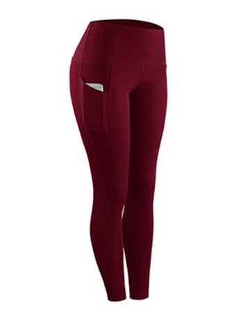 Клинове с висока талия Джобове Фитнес долнища Спортни панталони за бягане за жени Бързосъхнещи спортни панталони Тренировка Йога панталони