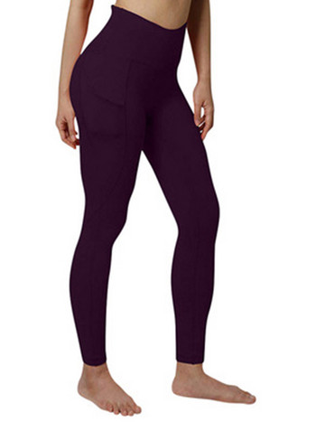 Клинове с висока талия Джобове Фитнес долнища Спортни панталони за бягане за жени Бързосъхнещи спортни панталони Тренировка Йога панталони