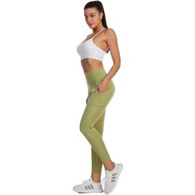 Τσέπες με ψηλό κολάν Γυναικεία αθλητικά παντελόνια παντελόνια γυμναστικής παντελόνια γιόγκα για τρέξιμο