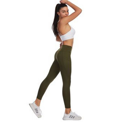 Τσέπες με ψηλό κολάν Γυναικεία αθλητικά παντελόνια παντελόνια γυμναστικής παντελόνια γιόγκα για τρέξιμο
