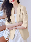Μόδα φόρμα γραφείου με λαιμόκοψη 3/4 μανίκια ZANZEA Κομψά Γυναικεία OL Work Blazer Φθινοπωρινά casual outwear Γυναικεία λεπτά παλτό Μπουφάν