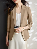 2023 ZANZEA Φθινοπωρινή Μόδα Casual Πέτο Λαιμόκοψη 3/4 Μανίκια Λεπτά Παλτό Μασίφ Κομψά OL Μπουφάν εργασίας Κοστούμια Γυναικεία Office Lady Blazer