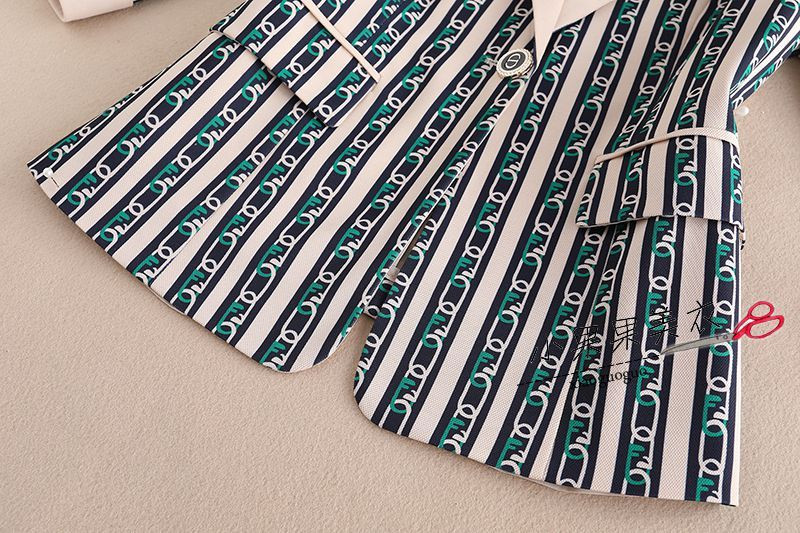 Ženska gornja odjeća Vrhunska elegancija Temperament Gornja odjeća za odijelo na pruge Ležerna moda Tanka gornja odjeća