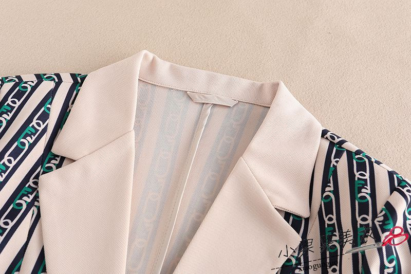 Ženska gornja odjeća Vrhunska elegancija Temperament Gornja odjeća za odijelo na pruge Ležerna moda Tanka gornja odjeća