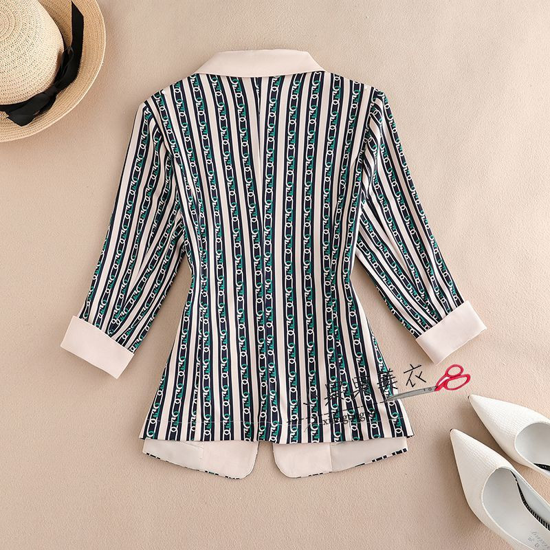 Ženska gornja odjeća Vrhunska elegancija Temperament Gornja odjeća za odijelo na pruge Ležerna moda Tanka gornja odjeća