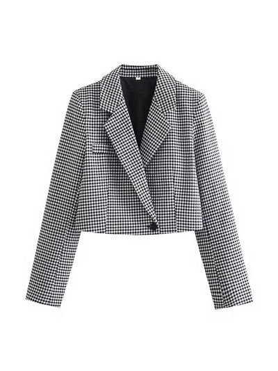 TRAF Blazer decupat cu picior de gală la modă pentru femei