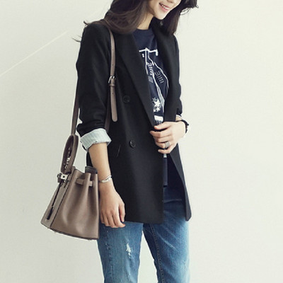 Vintage Bouble στήθος καρό γυναικεία μπλέιζερ τσέπες Μπουφάν Γυναικεία ρετρό κοστούμια Παλτό Feminino Blazers Εξωτερικά ρούχα υψηλής ποιότητας