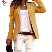 Γυναικείο Κομψό Επαγγελματικό OL Παλτό Λεπτό κοστούμι Μονόχρωμο Μακρυμάνικο Μπουφάν Γυναικεία Μπλέιζερ Εξωτερικά Γυναικεία Ανοιξιάτικα Ρούχα Γυναικεία