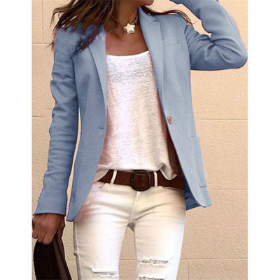 Γυναικείο Κομψό Επαγγελματικό OL Παλτό Λεπτό κοστούμι Μονόχρωμο Μακρυμάνικο Μπουφάν Γυναικεία Μπλέιζερ Εξωτερικά Γυναικεία Ανοιξιάτικα Ρούχα Γυναικεία