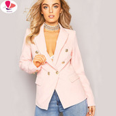 Γυναικείο Blazer μακρυμάνικο Blaser Γυναικείο σακάκι Γυναικείο Γυναικείο Blazer Femme Ροζ Λευκό Μαύρο Blazer Φθινοπωρινή Άνοιξη