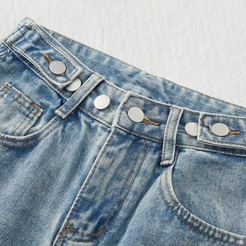 WTEMPO Γυναικεία Washed Distressed Jeans Γυναικεία σκισμένα τζιν παντελόνια ψηλόμεση Σέξι ίσιο παντελόνι Παντελόνι με σπασμένη τρύπα