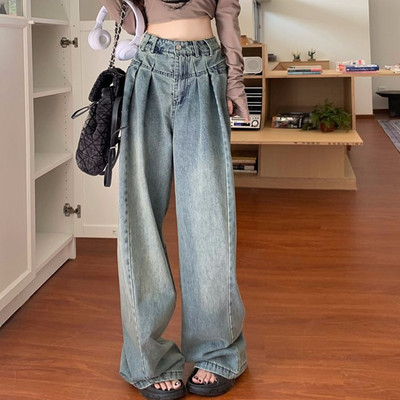 Γυναικεία τζιν 2023 Trend Y2k τζιν με ίσιο πόδι Γυναικεία ψηλόμεση vintage ρούχα Streetwear Κορεατική μόδα παντελόνι Newjeans